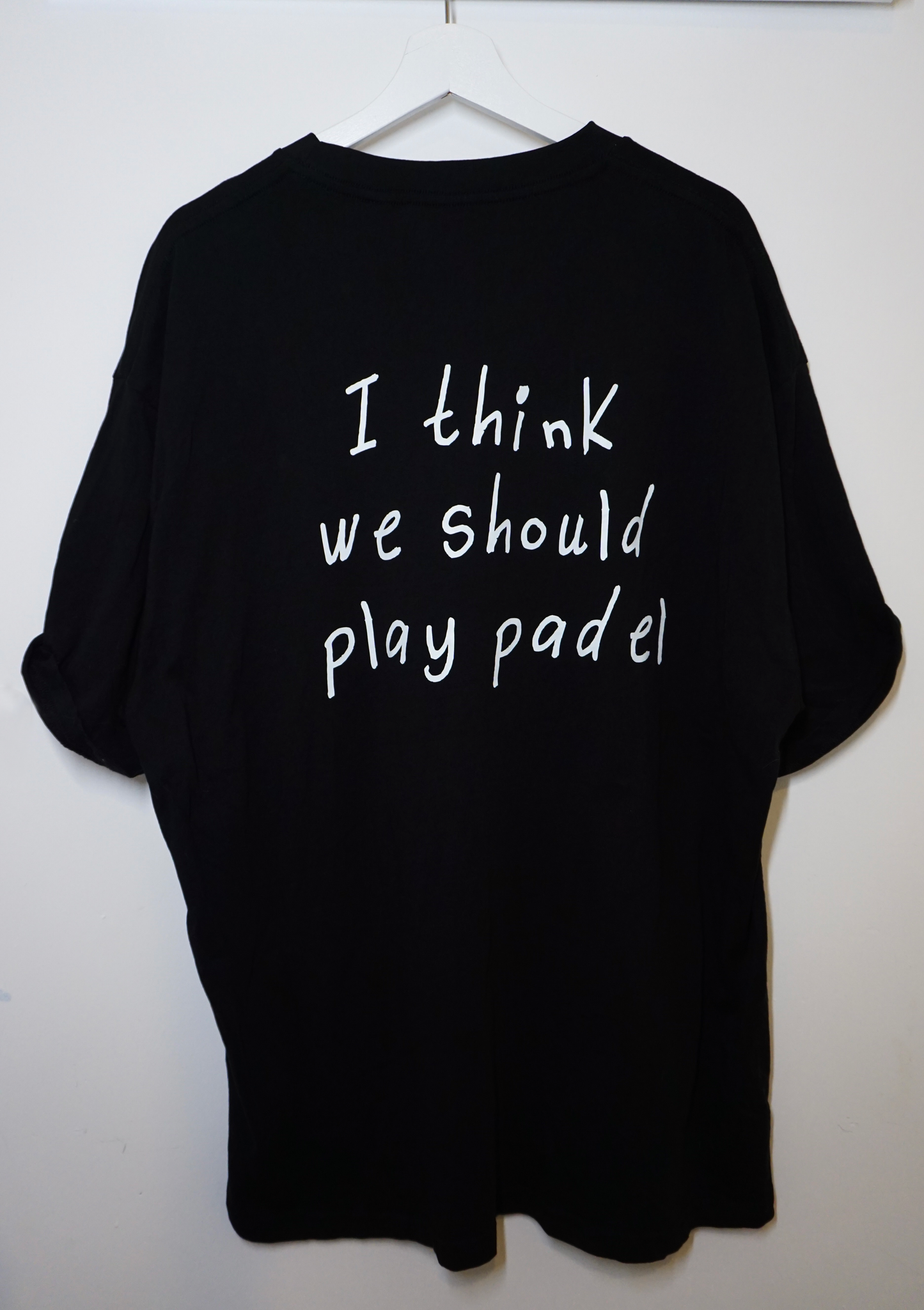 I Think we should play Padel Oversized Shirt Black